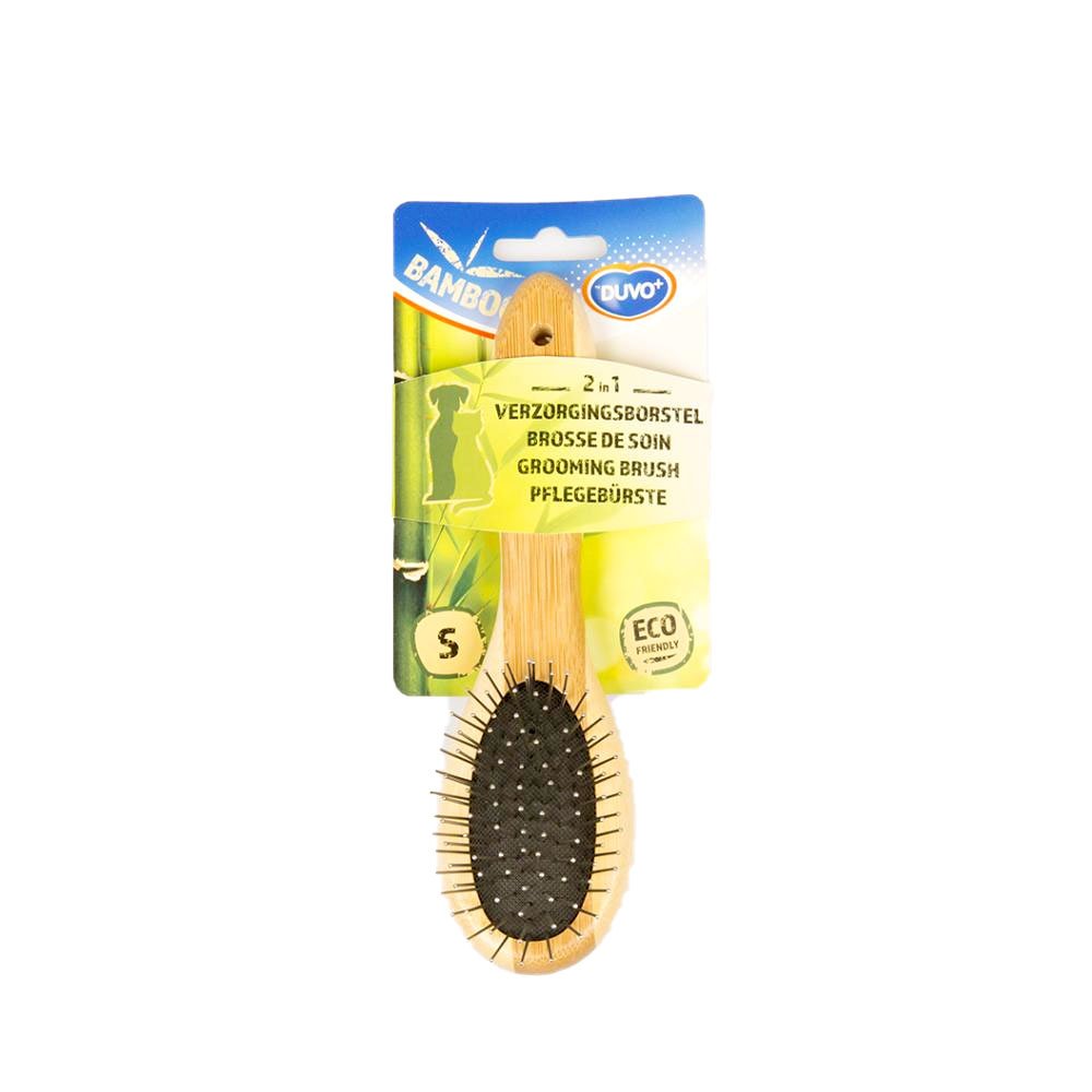 Duvo+ Bamboo 2 IN 1 Soft Bristles Pin Brush - Large