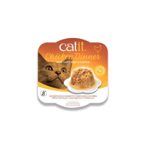 Catit Chicken Dinner Beef And Pumpkin - 80G (Pack Of 6)