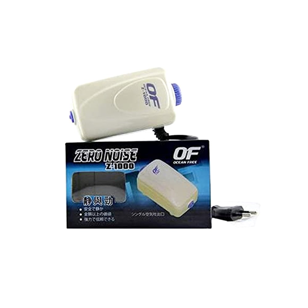 Ocean Free Zero Noise Air Pump Z-1000- Single Outlet