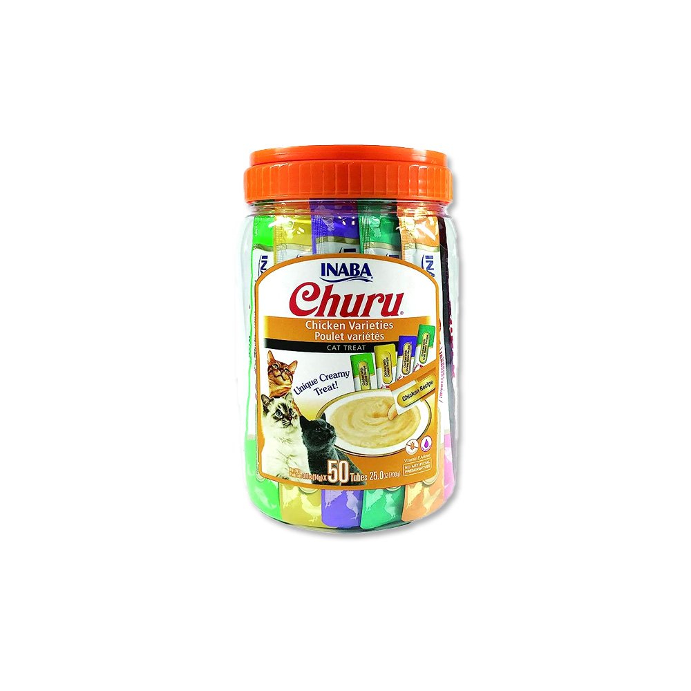 Inaba Churu Cat Treats Chicken Variety - 50 Tubes