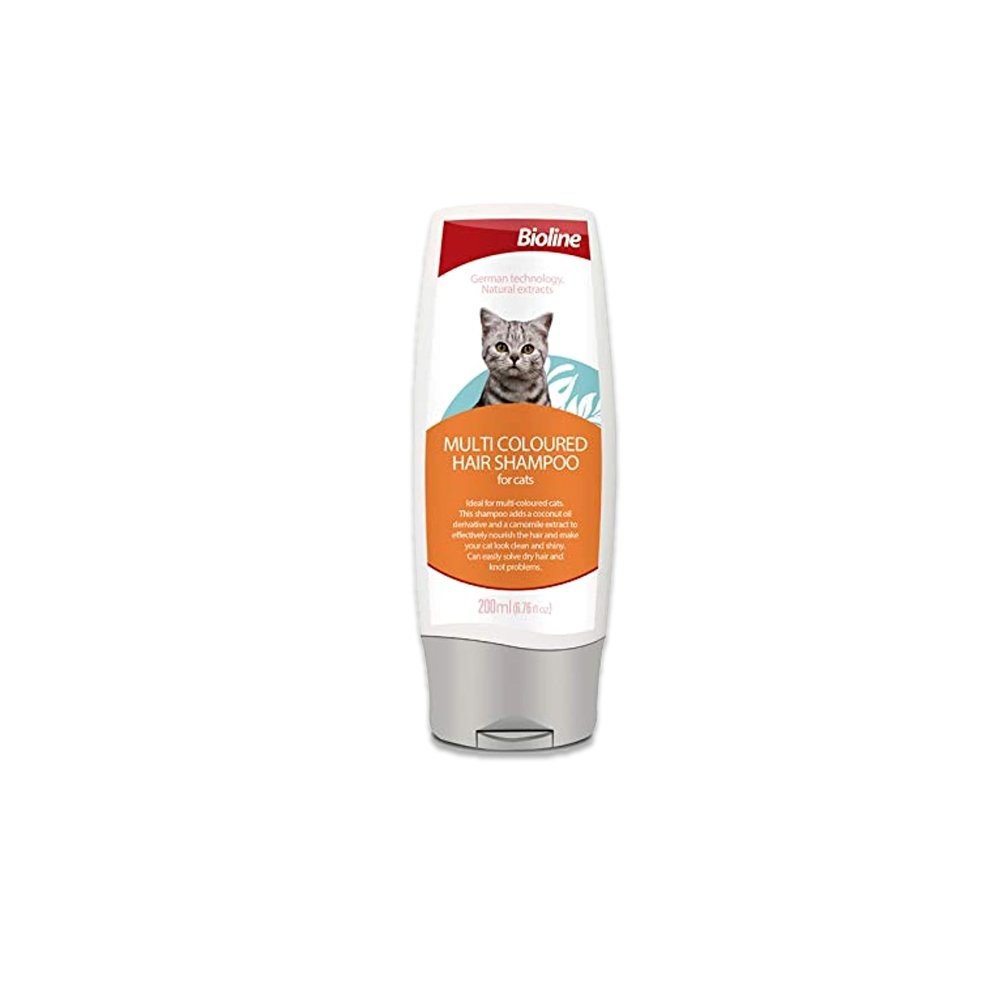 Bioline Multi Coloured Hair Shampoo For Cat - 200ML