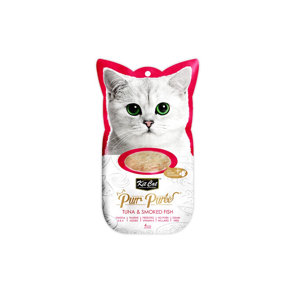 Kit Cat Purr Puree Tuna And Smoked Fish Wet Cat Treat