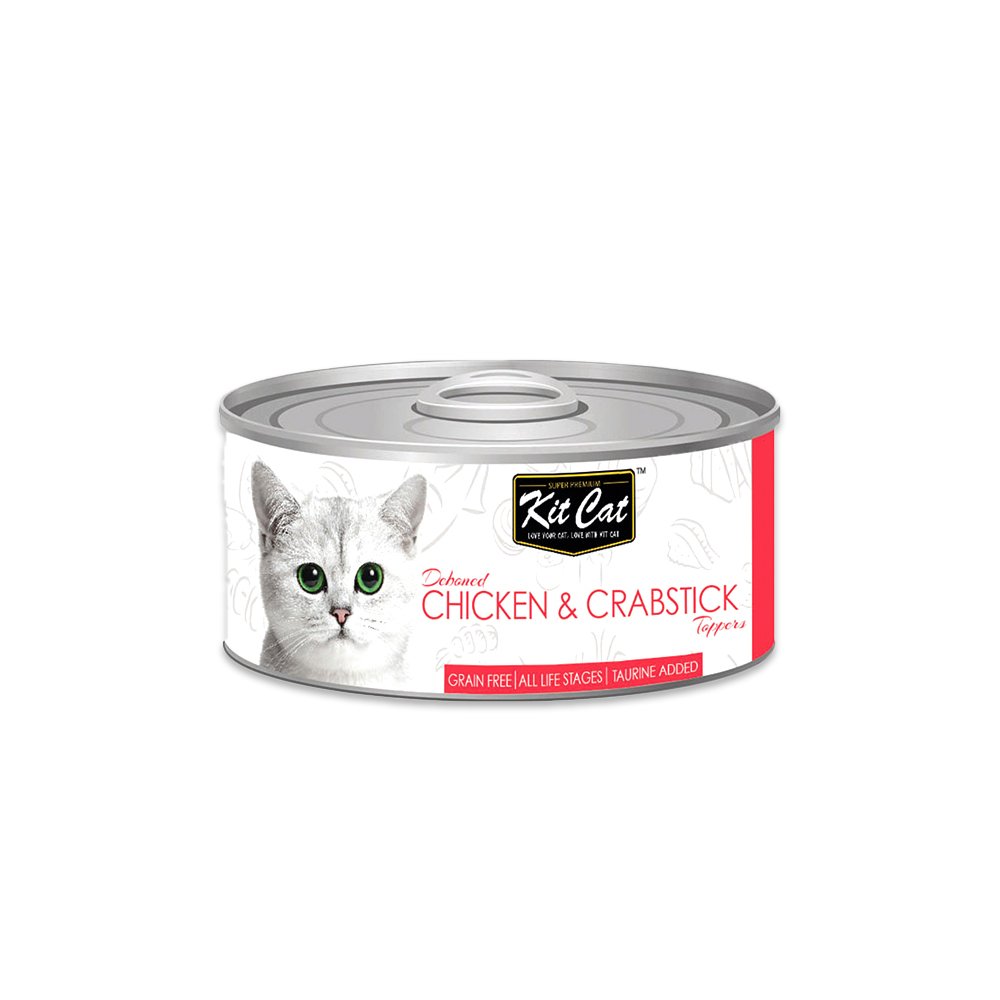 Kit Cat Deboned Chicken And Crabstick Toppers Canned Cat Food - 80G
