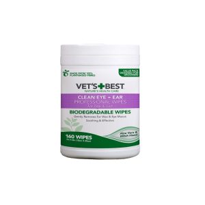 Vet'S Best Clean Eye And Ear Professional Wipes For Dogs And Cats Biode Gadable Wips - 160 PC
