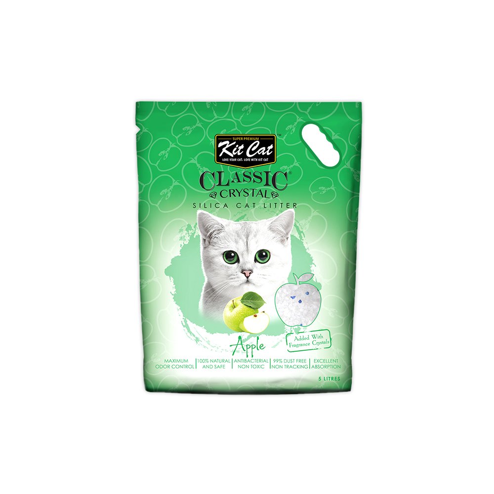 Kitcat Crystal Silica Cat Litter Apple - 5L