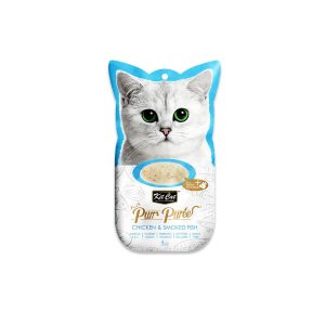 Kit Cat Purr Puree Chicken And Smoked Fish Wet Cat Treat Tubes - 15G
