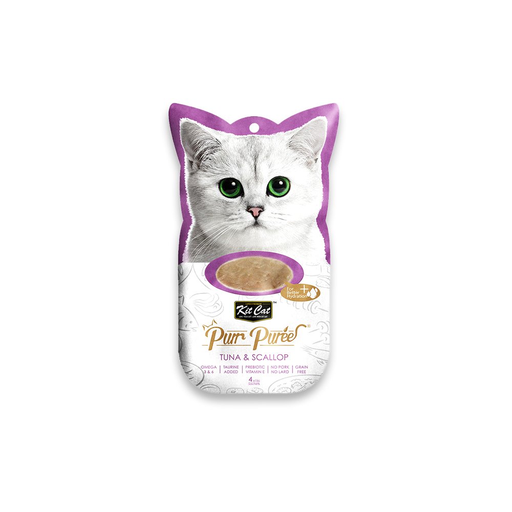 Kit Cat Purr Puree Tuna And Scallop Wet Cat Treat - 15G