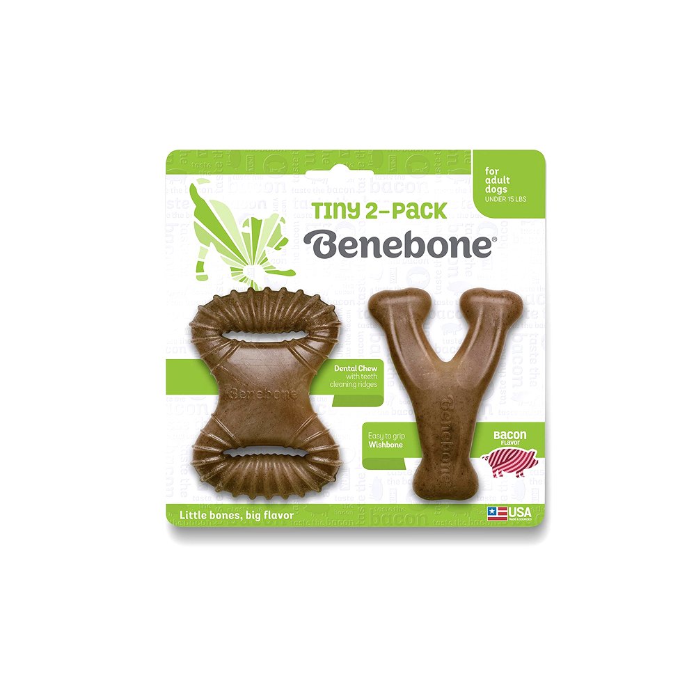 Benebone Wishbone Bacon Flavor And Dental Chew For Ag Gessive Chewers Dog