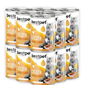 Bestpet Delicious Chicken Chunk Gravy For Adult Cat - 400G (Pack Of 12)