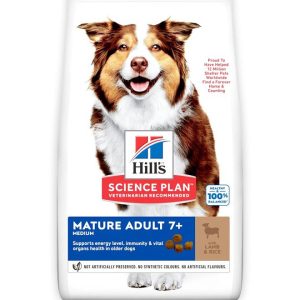 Hill’s Science Plan Medium Mature Adult 7+ Dog Food With Lamb & Rice -2.5KG