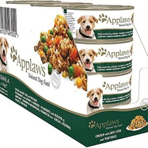 Applaws Wet Dog Food Chicken With Beef 156G Tin Pack Of 12