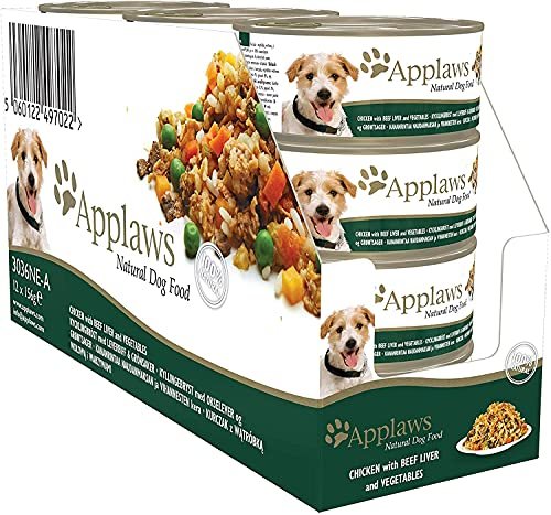 Applaws Wet Dog Food Chicken With Beef 156G Tin Pack Of 12