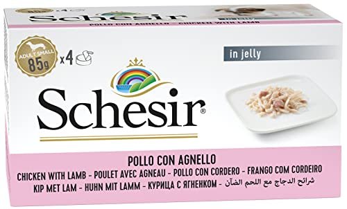Schesir Dog Multi PACK Chicken Fillets With LambWet Food In Jelly For Dogs 4X85G
