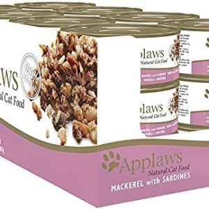 Applaws Natural Cat Food Mackerel With Sardine Tin 156G Pack Of 24