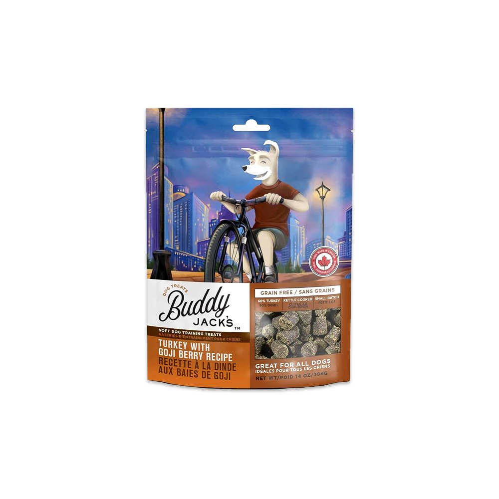 Buddy Jack'S Soft Dog Training Treats  Gain Free Turkey With Goji Berry Recipe - 7 OZ